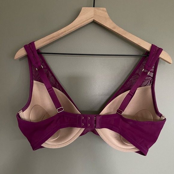 ThirdLove Feather Lace Bra Berry Crush Size 34F Purple Underwire Comfortable - Picture 11 of 16